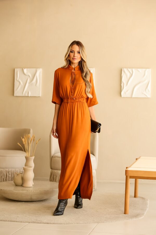 Vestido em Viscose Cor Guaraná - G