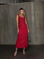 Vestido Midi Com Ilhós SAUVIGNON