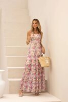 Vestido de Tule Patrícia Estampa Brisa Leve